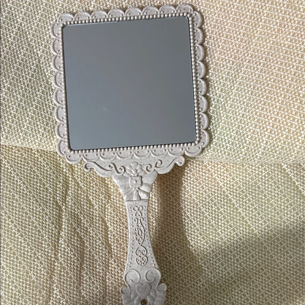 Decorative Cream Ornate Hand Mirror - Brand Unspecified
